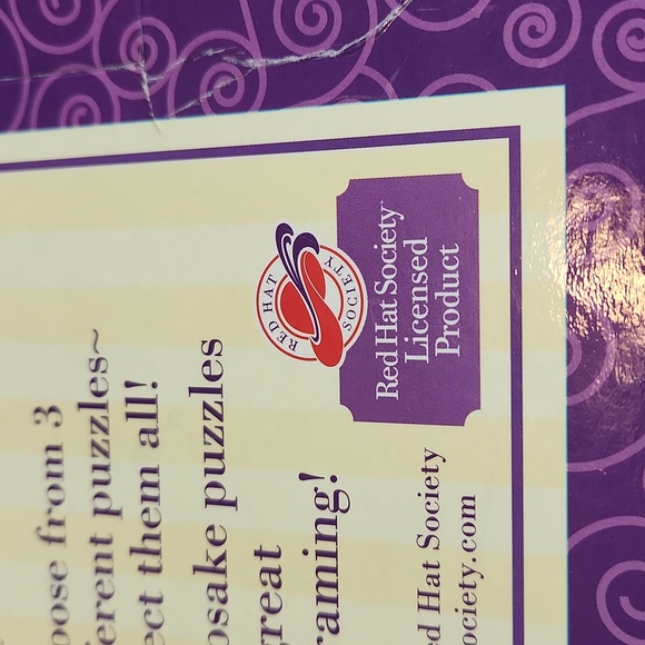 Red Hat Society Jigsaw Puzzle and Card deck & Game Book, NWT imperfect box - Picture 7 of 9